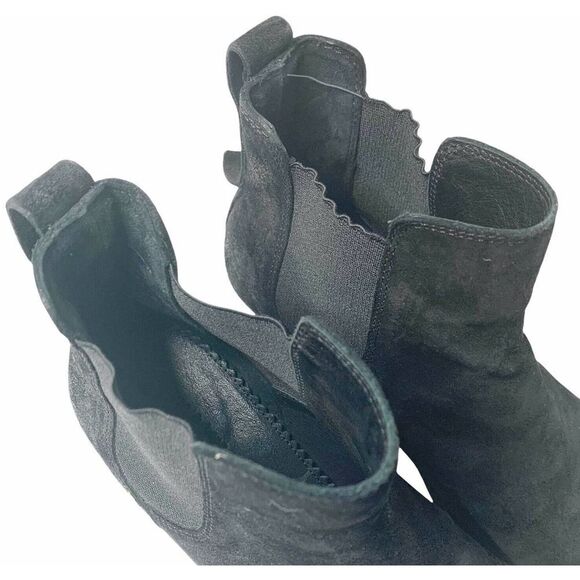 Rag & Bone Devon Black Suede Leather Ankle Bootie - Picture 7 of 11